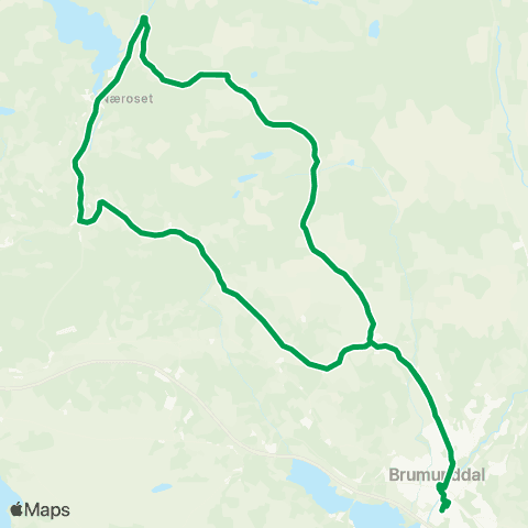 Innlandstrafikk Brumunddal-Arneberg-Brumunddal map