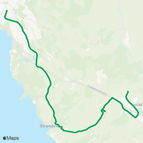 Innlandstrafikk Brumunddal-Jessnes-Furnes u.sk map