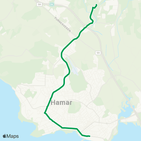Innlandstrafikk Hamar - Resirkula map