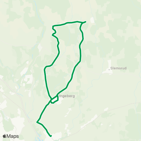 Innlandstrafikk Skolerute Vang 1 map