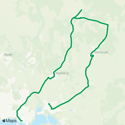 Innlandstrafikk Skolerute Vang 2B map