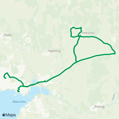 Innlandstrafikk Vangli - Greften - Lunden map