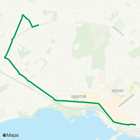 Innlandstrafikk Hamar katedralskole - sentrum map