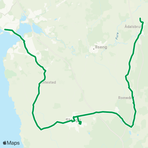 Innlandstrafikk Hedemarken friskole - Stange map