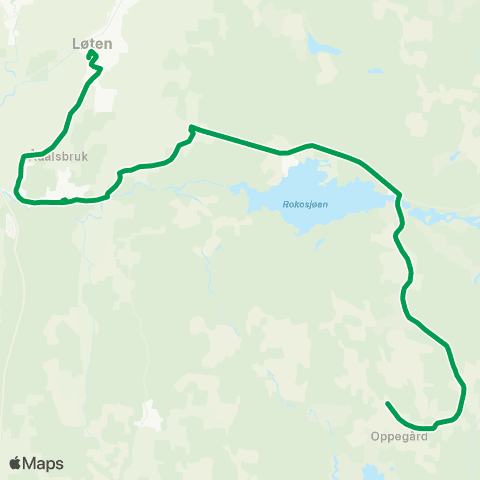 Innlandstrafikk Løten - Skogbygda map