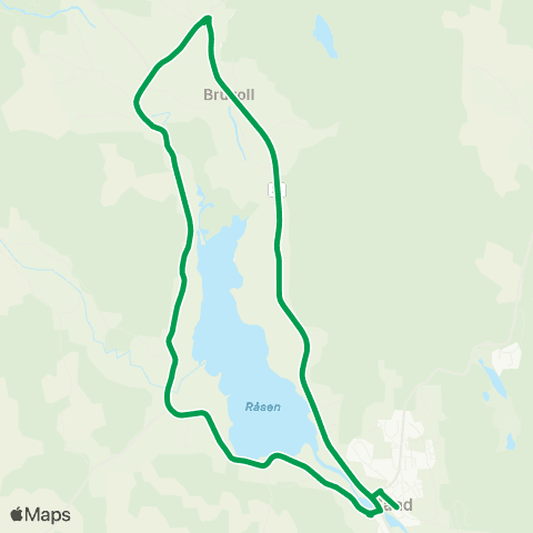 Innlandstrafikk Sand - Bruvoll - Sand map