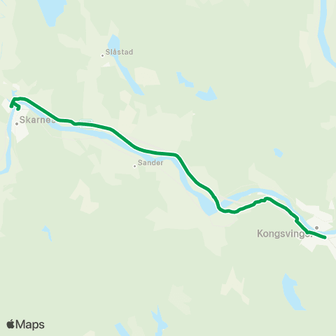 Innlandstrafikk Kongsvinger - Fulu - Skarnes map