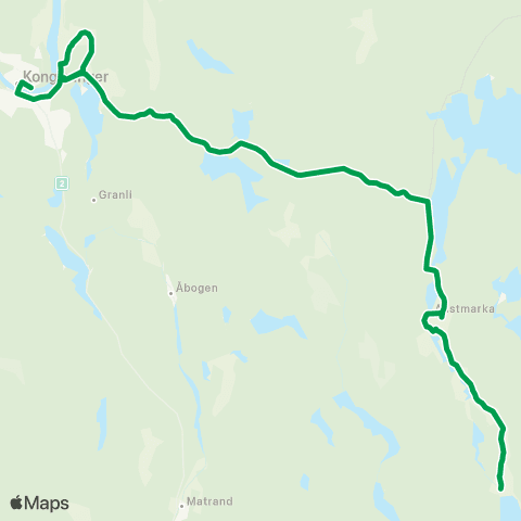 Innlandstrafikk Kongsvinger-Masterud-Austmarka map