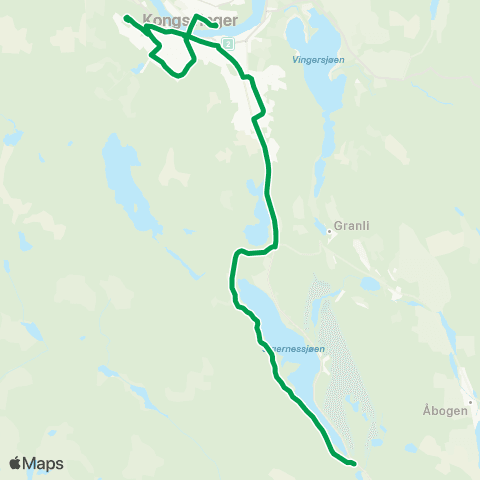 Innlandstrafikk Sigernes - Kongsvinger map