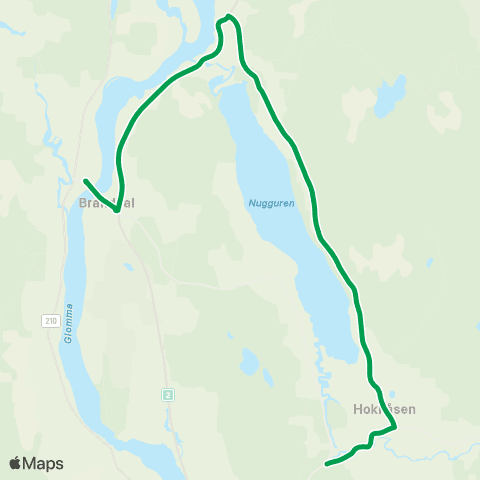 Innlandstrafikk Årbogen - Brandval skole map