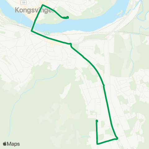 Innlandstrafikk Kongsv. montes. - Kongsvinger map