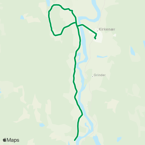 Innlandstrafikk Jansvegen - Risberget - Grue s map