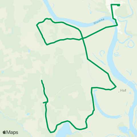 Innlandstrafikk Kvisler - Flisa map