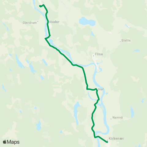 Innlandstrafikk Våler vgs. - Kvisler map