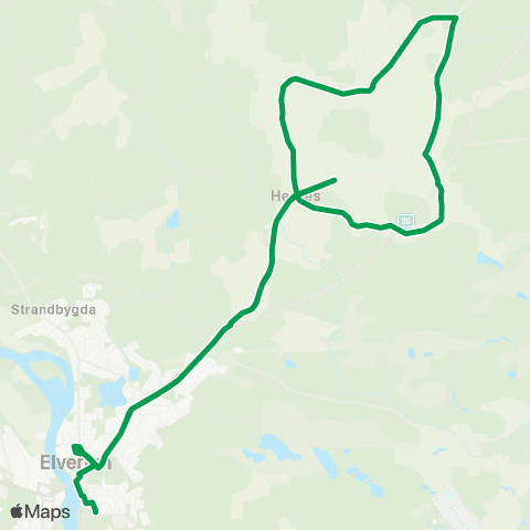 Innlandstrafikk Elverum - Hernes - Hovindberge map