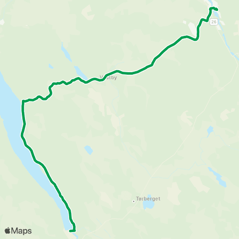 Innlandstrafikk Sjøenden - Vestby - Trysil map