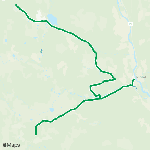 Innlandstrafikk Jordet - Slettås - Eltdalen map