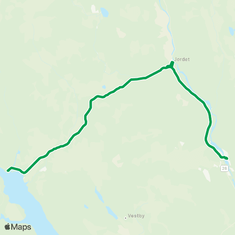 Innlandstrafikk Jordet - Slettås map