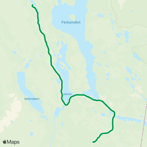 Innlandstrafikk Engerdal skole - Sømådalen map