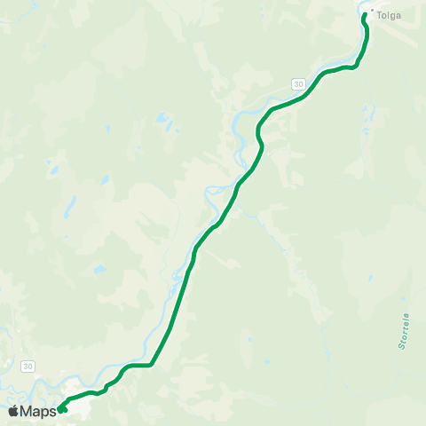 Innlandstrafikk Tolga - Tynset østsiden map