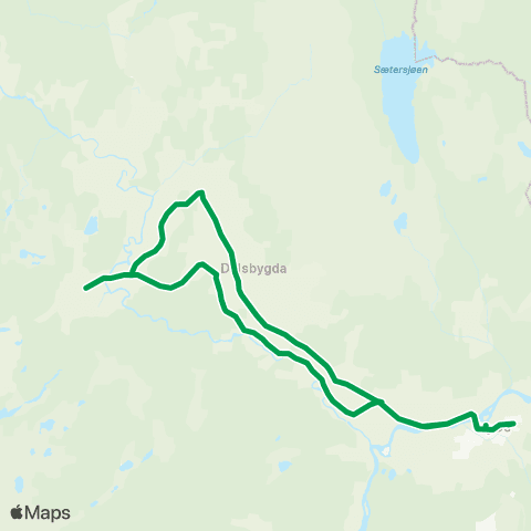 Innlandstrafikk Os - Dalsbygda - Os map