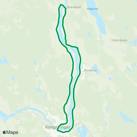 Innlandstrafikk Kongsvinger - Brandval map