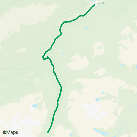 Innlandstrafikk Lom - Spiterstulen map