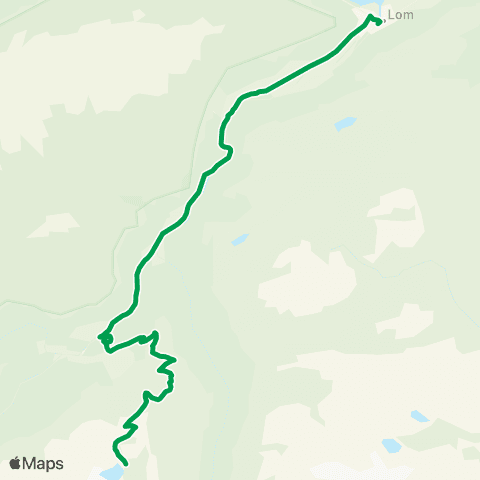 Innlandstrafikk Lom - Juvasshytta map