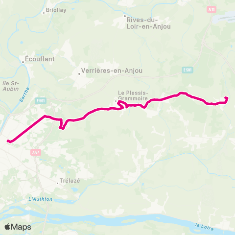 Irigo Bauné Louise Michel / Sarrigné les Plantes - Angers Hôtel de Ville map