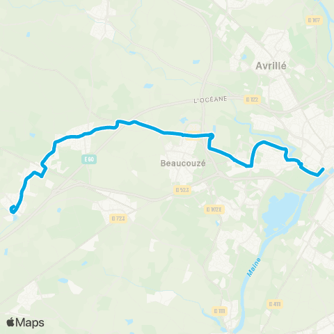 Irigo St-Léger la Coudre / les Essarts - Angers le Quai map