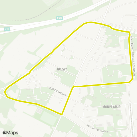 Irigo Angers Navette Marché map