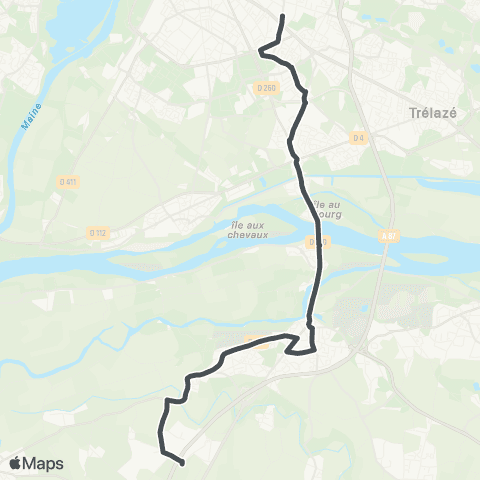 Irigo Mûrs Erigné - Milllot map