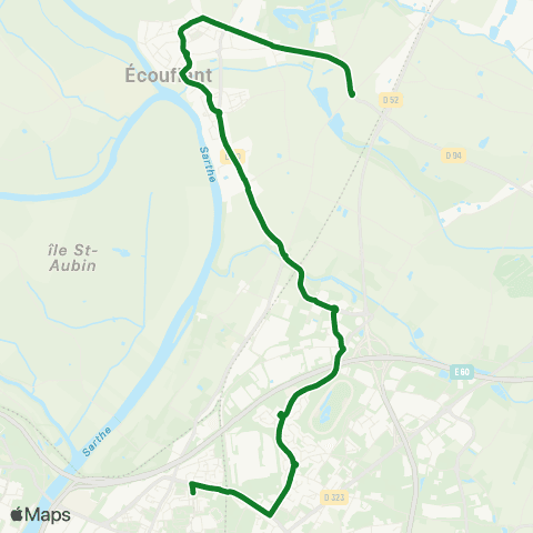 Irigo Écouflant Veillère - Angers Monplaisir map