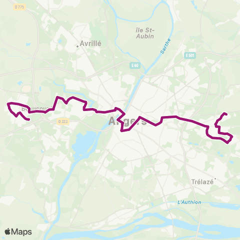 Irigo Beaucouzé Haute Roche - St-Barthélemy Venaiserie map