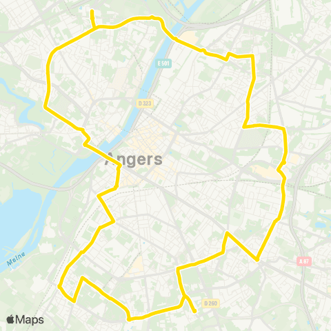 Irigo Angers Aquavita Sens B - Angers Aquavita Sens A map