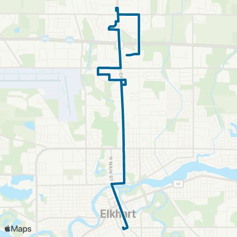 Interurban Trolley Blue North Pointe map