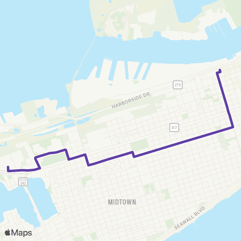 Island Transit 61st & W Broadway via Target map