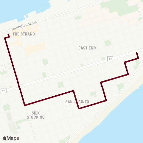 Island Transit Broadway & 8th St via Ave M map