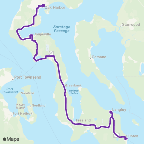 Island Transit Clinton / Oak Harbor map