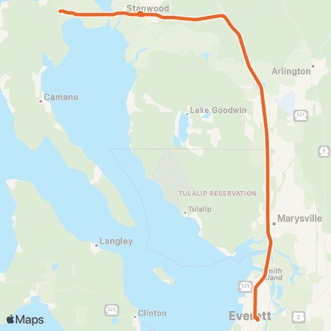 Island Transit Camano Island / Everett map