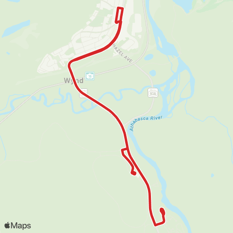 Jasper Transit Campgrounds Loop map