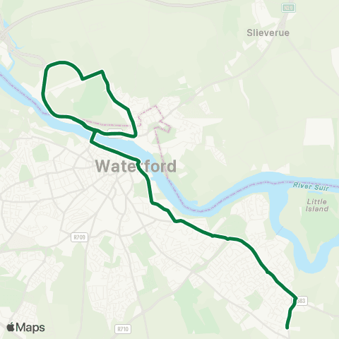 JJ Kavanagh Waterford - Slieverue map