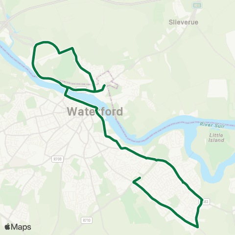 JJ Kavanagh Ballygunner Waterford - Waterford map