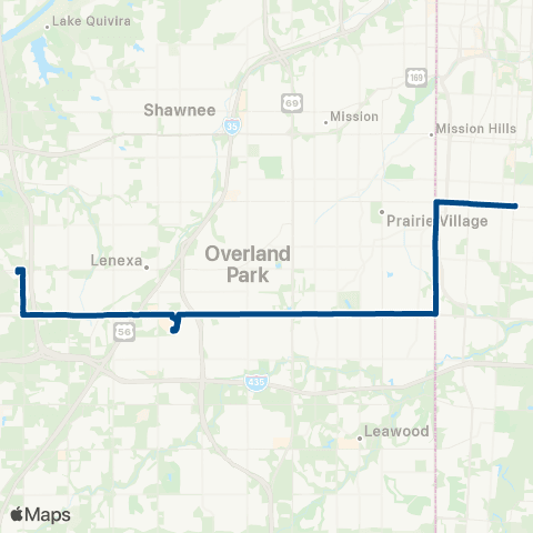 RideKC 95th Street map
