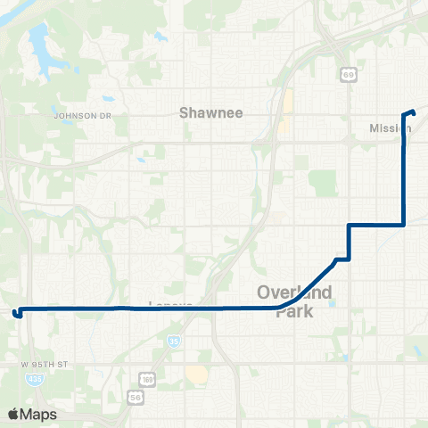 RideKC 87th Street-MTC map