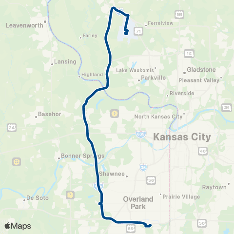 RideKC United Drop and Ride map