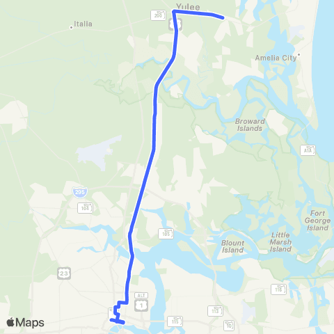 JTA Nassau Express Select map