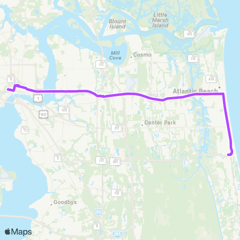 JTA Atlantic Blvd map