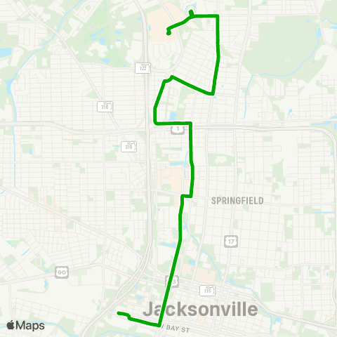 JTA Boulevard / Gateway map