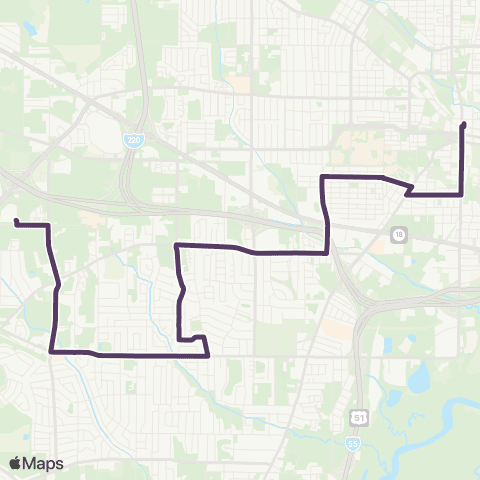 JTRAN Raymond / McDowell map